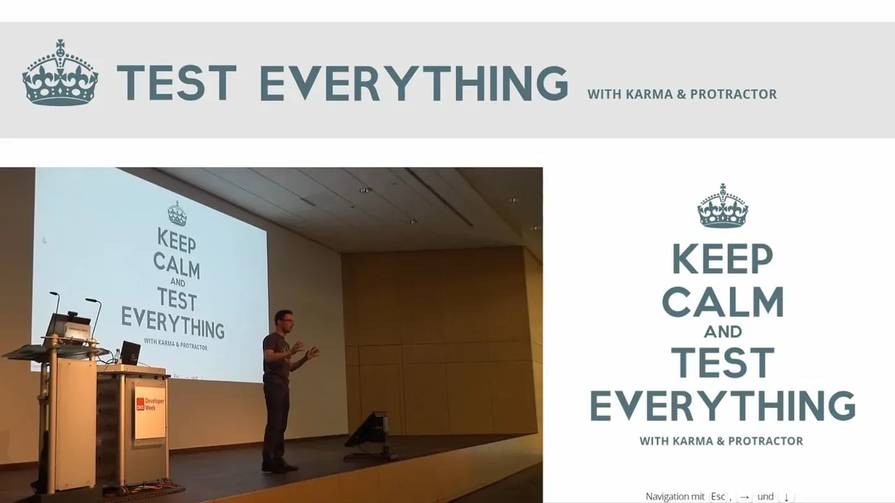 Vorschaubild: DWX 2015: JavaScript Unit- und Oberflächentests mit Karma & Protractor